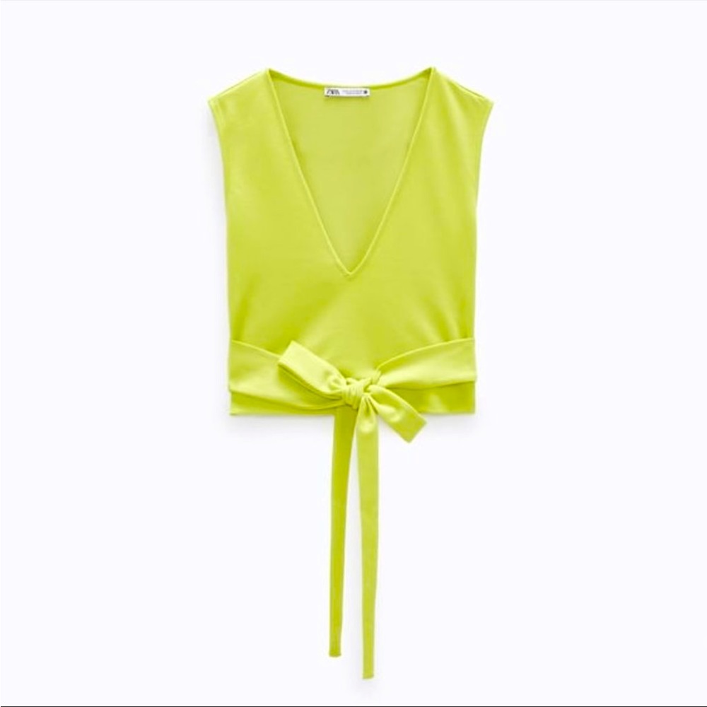 ZARA Cropped Tied Top